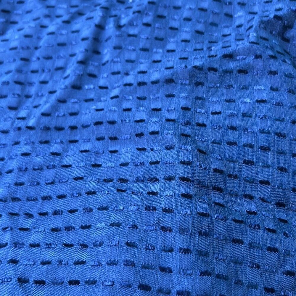 Trina Turk blue silk dress Mahalo Out of Office Indigo Blue XL ruffle - Picture 10 of 15